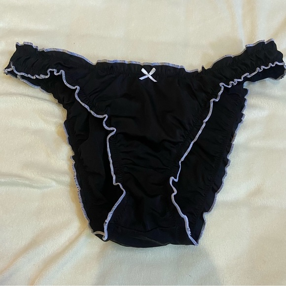 New! Frankie's Bikinis x PINK Hudson Ruffled Bloomer Bikini Bottom 1574 - Picture 2 of 8